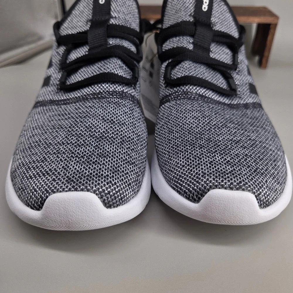 Adidas Cloudfoam Pure 2.0 Running Shoes Womens 8.5 Black White Knit H04755